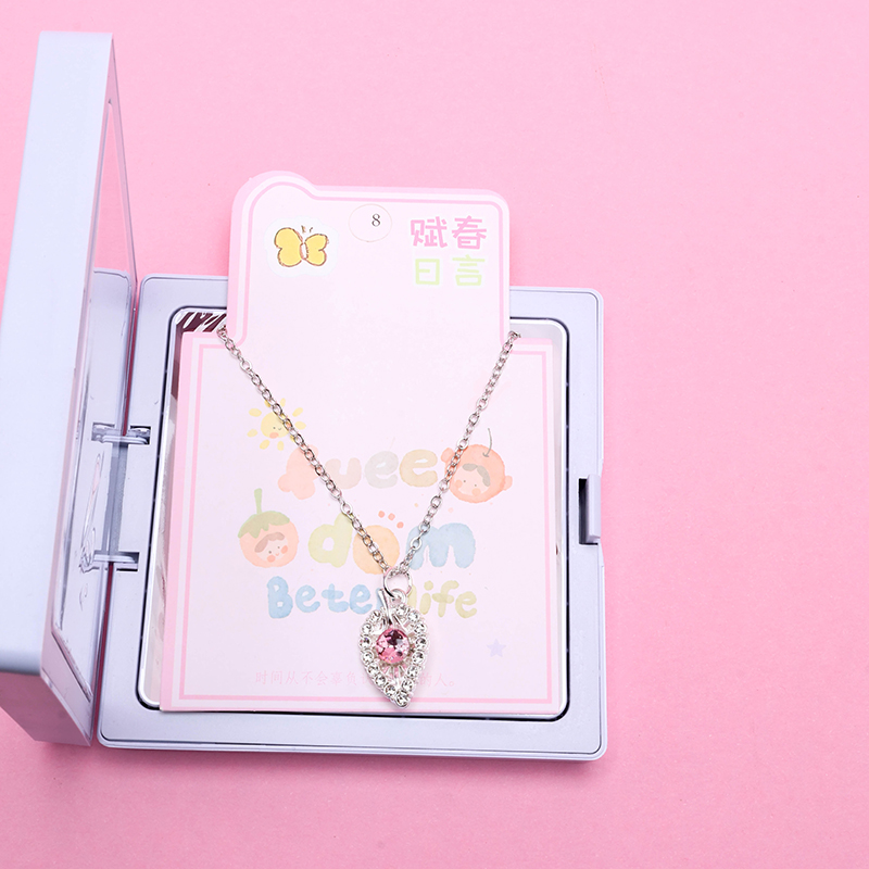Micro-Set Diamond Leaf Necklace