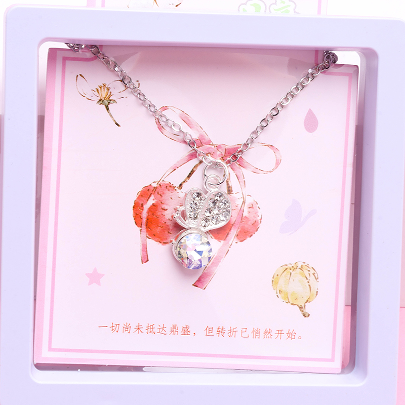 Diamond Butterfly Zircon Necklace