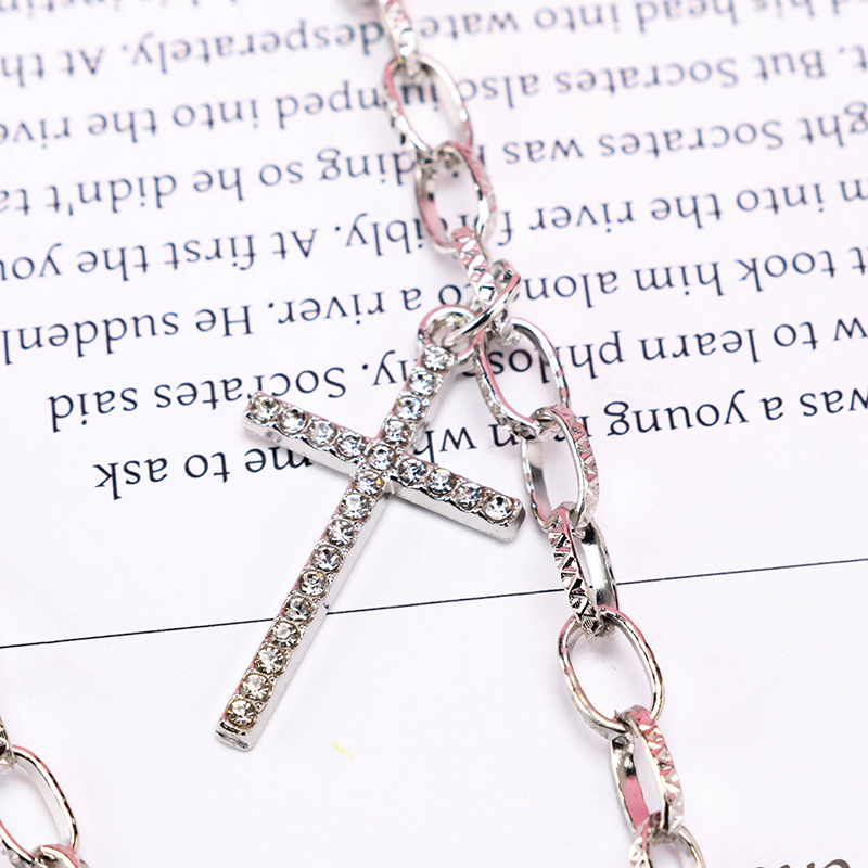 Simple Cross Rhinestone Bracelet
