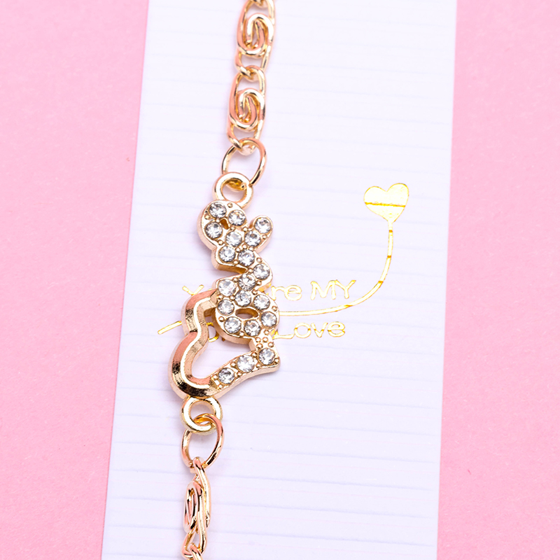 Rhinestone Thread Bracelet