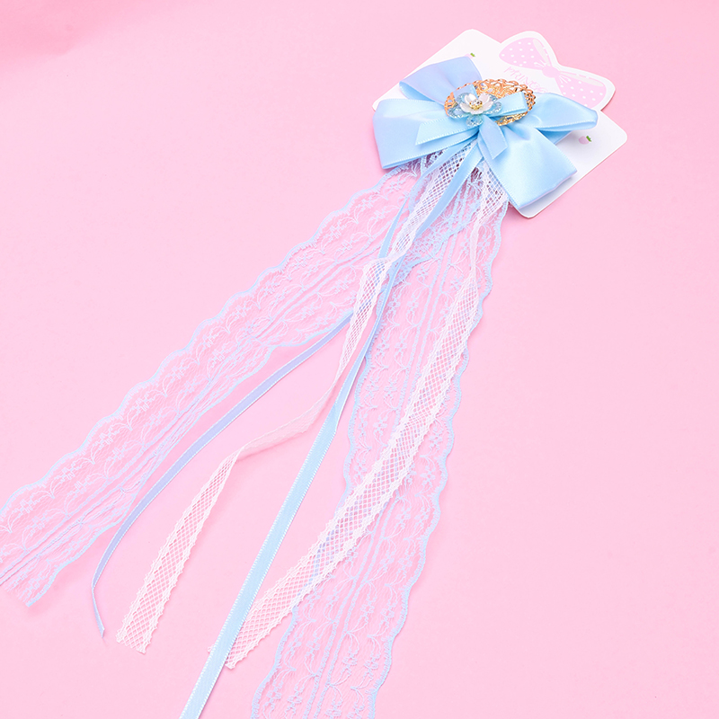 Bow Lace Ribbon Duckbill Alloy Polyester Hair Clip 4010402765