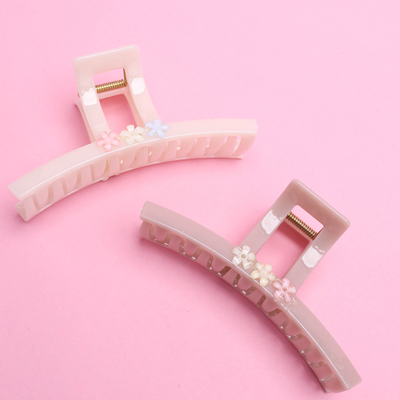 13 cm Flower Jelly Color Large Hair Claw Clip
