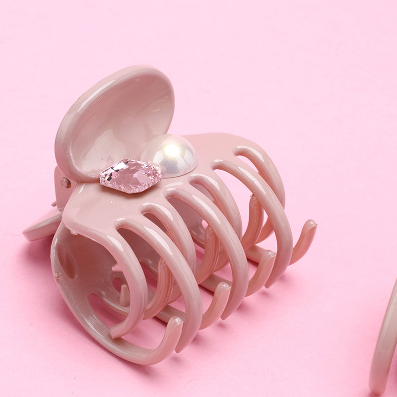 Boxed Pearl Crystal Double Tooth Small Hair Claw Clip PC 4011900403