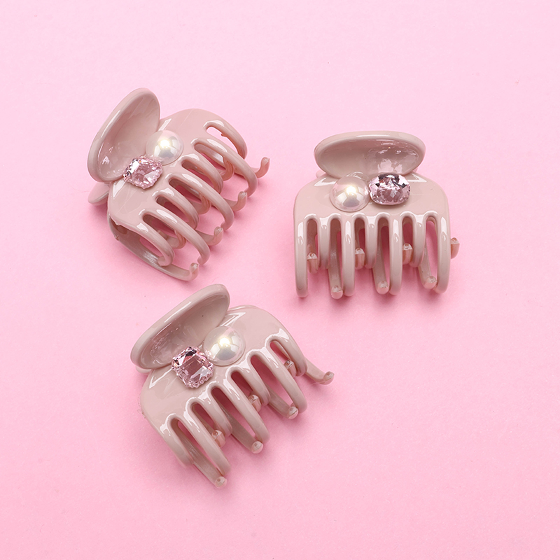 Boxed Pearl Crystal Double Tooth Small Hair Claw Clip PC 4011900403