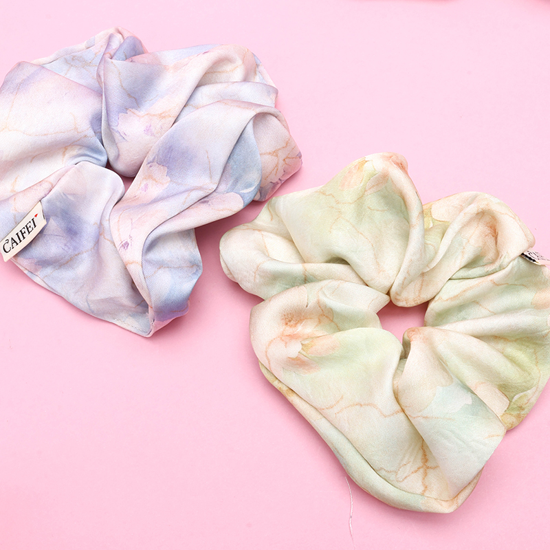 Net Red Blooming Label Polyester Hair Scrunchie 4012101925
