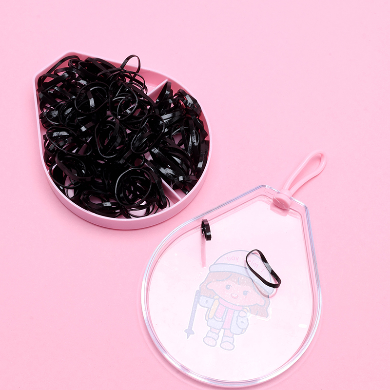 Drop Box Black SBS Elastomer Hair Tie