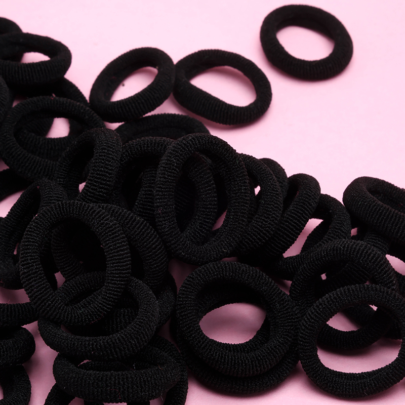MXM-232 Portable Crystal Long Tube Towel Ring Black Hair Tie