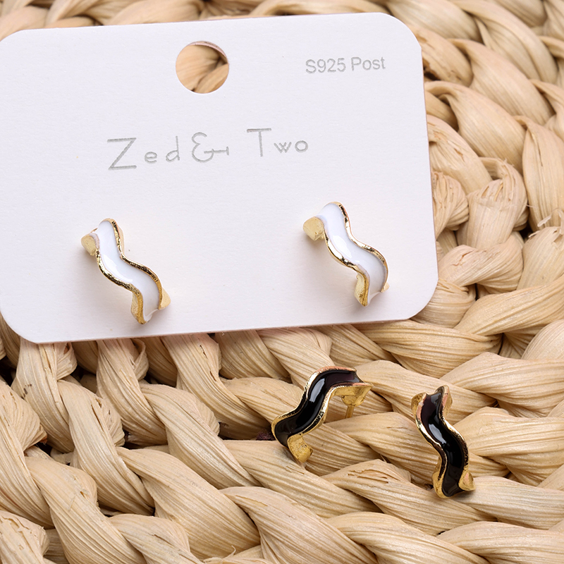Long Fashion Enamel Shape Ear Stud