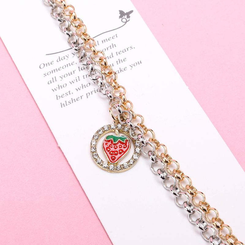 AB Chain Rhinestone Cartoon Bracelet Alloy 4021001153