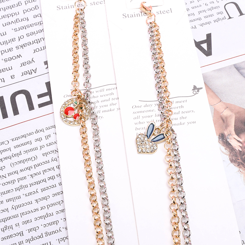 AB Chain Rhinestone Cartoon Bracelet Alloy 4021001153