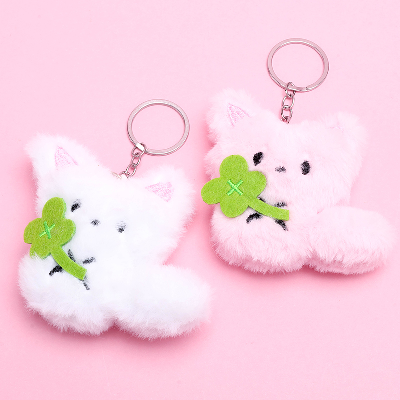 Clover Fox Plush Bag Charm