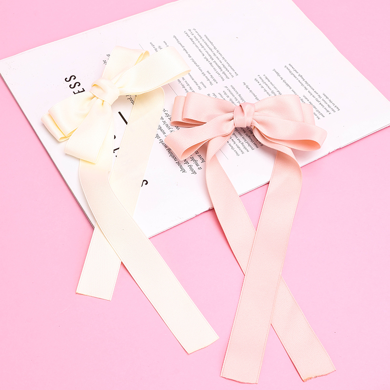 New Style Ribbon Bow Duckbill Hair Clip Alloy Fabric 4010402780