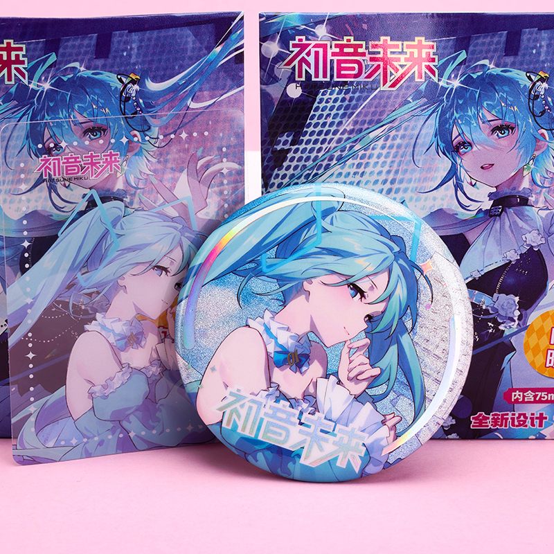 0307 Hatsune Miku Badge Brooch 75mm Iron 4011000139