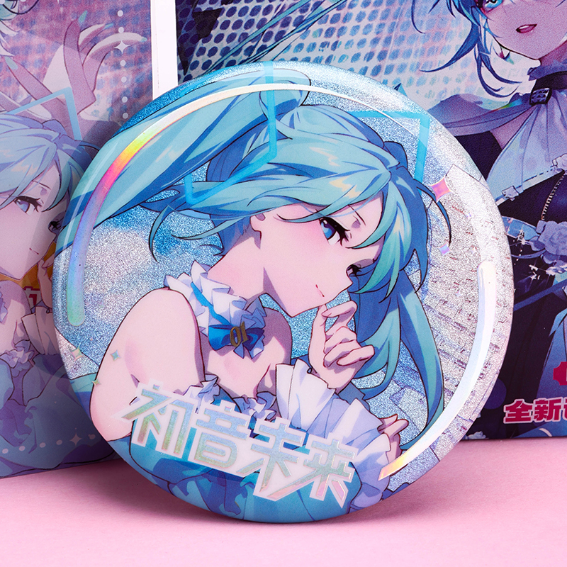 0307 Hatsune Miku Badge Brooch 75mm Iron 4011000139