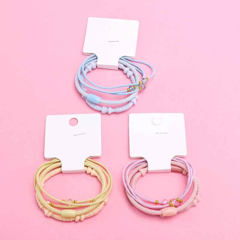 Three Color Crystal Hair Tie Set
