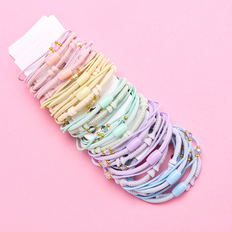 Three Color Crystal Hair Tie Set