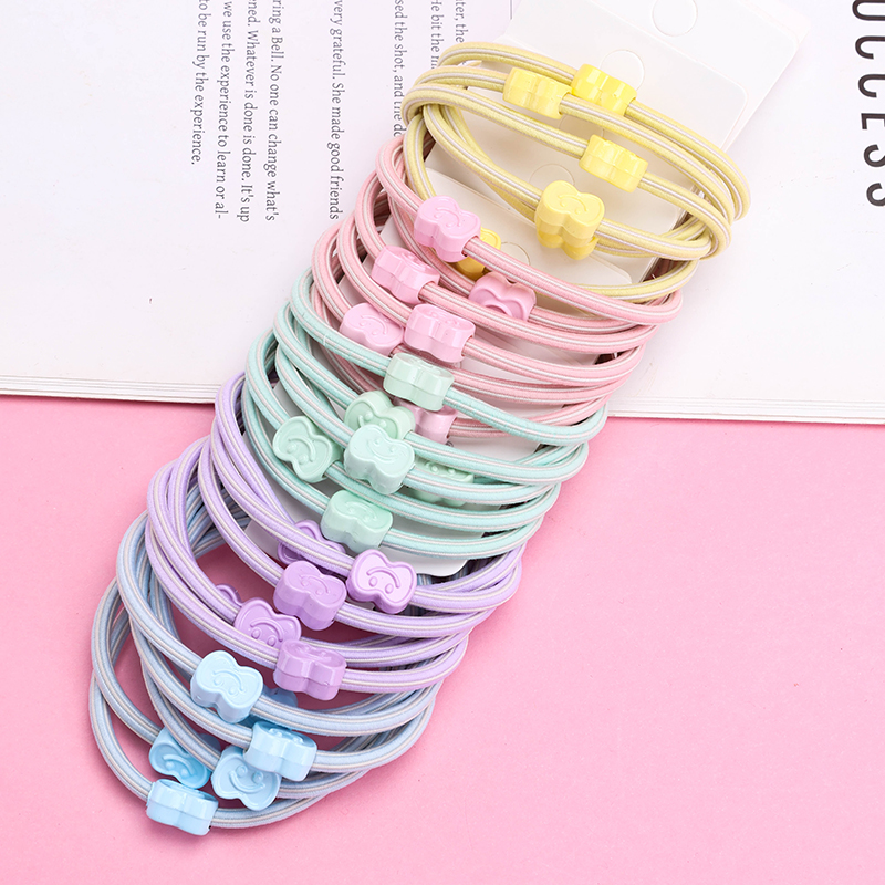 Three Smiley Bow Hair Ties