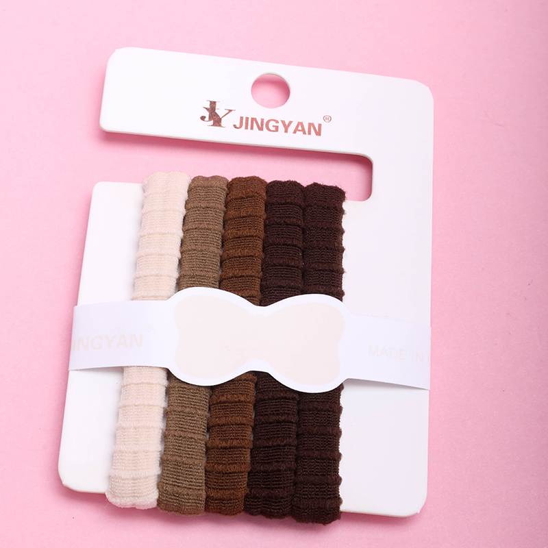 Five Curry-Colored Bamboo Cotton Hair Bands