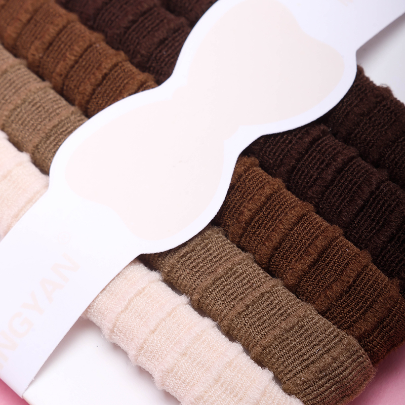Five Curry-Colored Bamboo Cotton Hair Bands