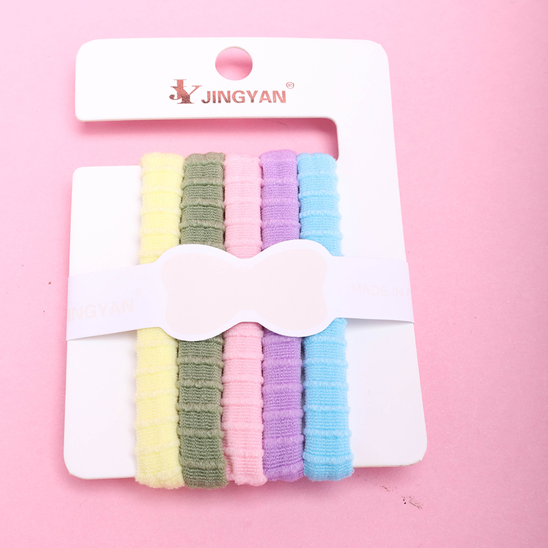 5 Colored Bamboo Cotton Hair Bands