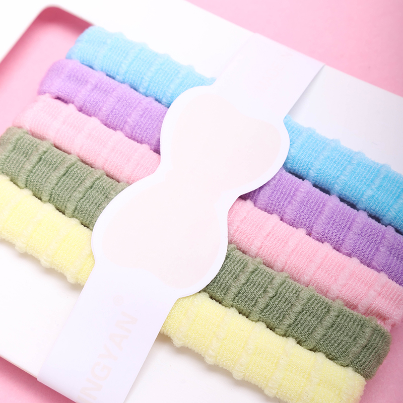 5 Colored Bamboo Cotton Hair Bands