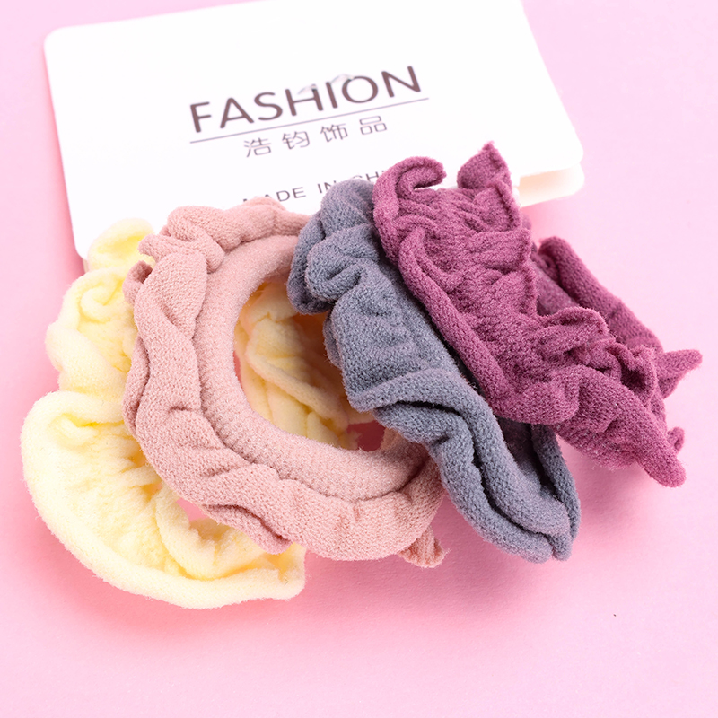 Four Lace Rubber Hair Bands
