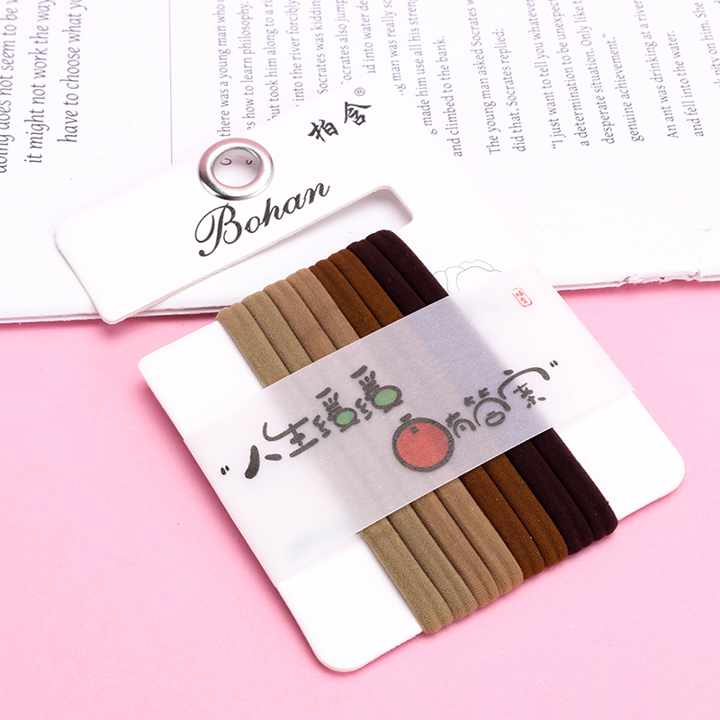 8 Colored Cotton Hair Bands