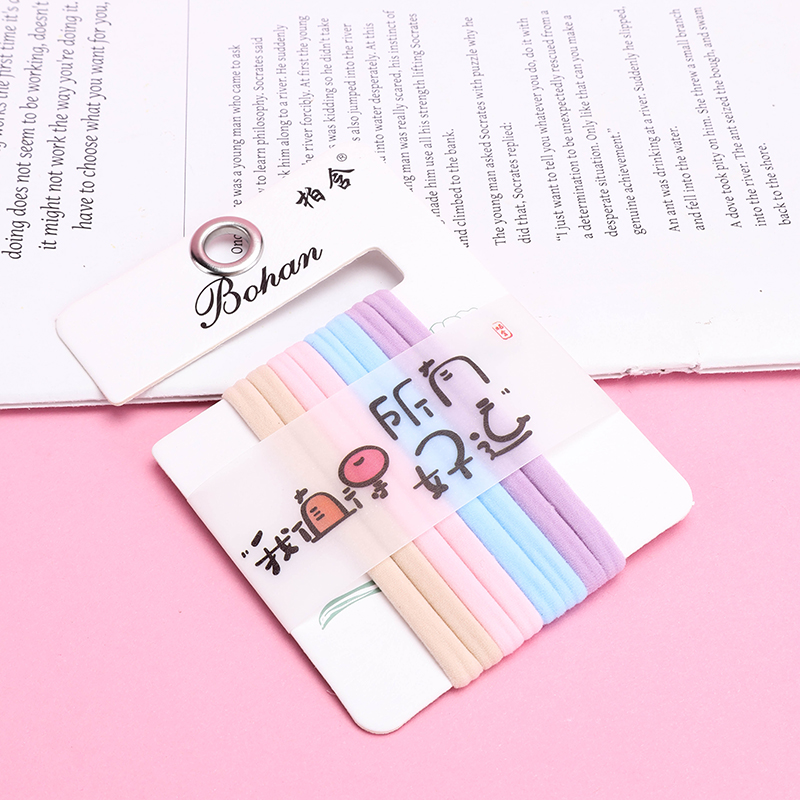 8 Colored Cotton Hair Bands