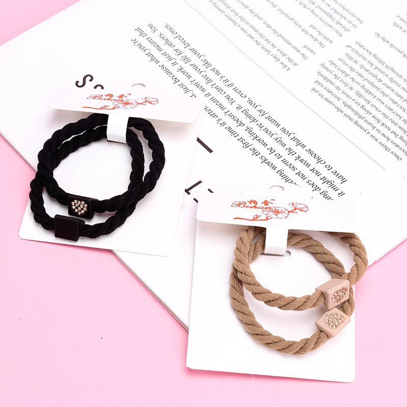 Two Point Drill Triangle Nylon Hair Ties