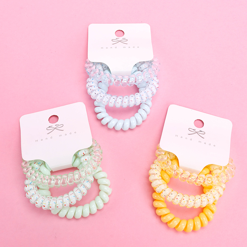3 Jelly-Colored TPU Hair Ties Boxed
