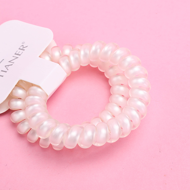 Silver Large Telephone Hair Cords 2-Pack