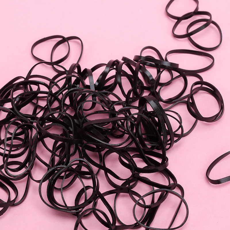 MXM-196 TPU Black Hair Ties 12-Pack