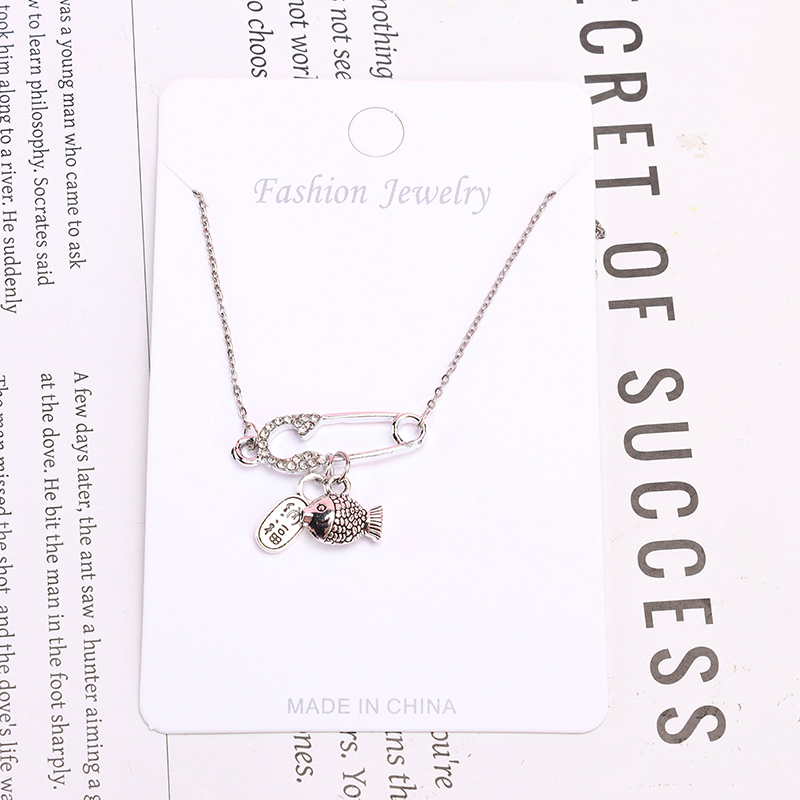 Diamond Pin Pendant Necklace