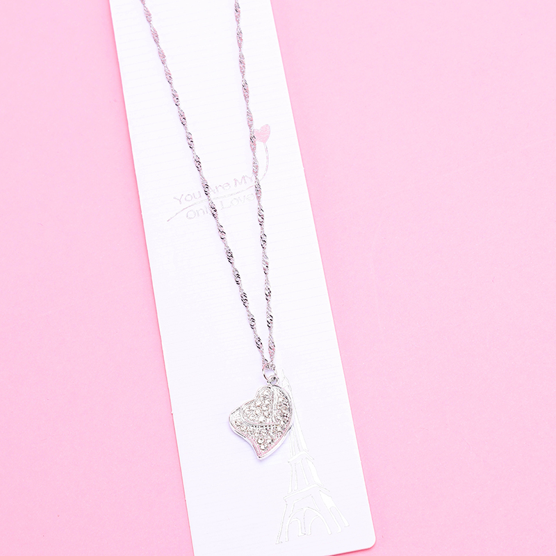 Full Diamond Heart Necklace