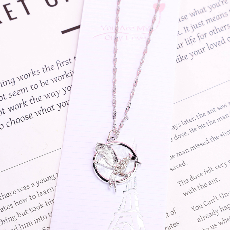 Round Hummingbird Diamond Necklace