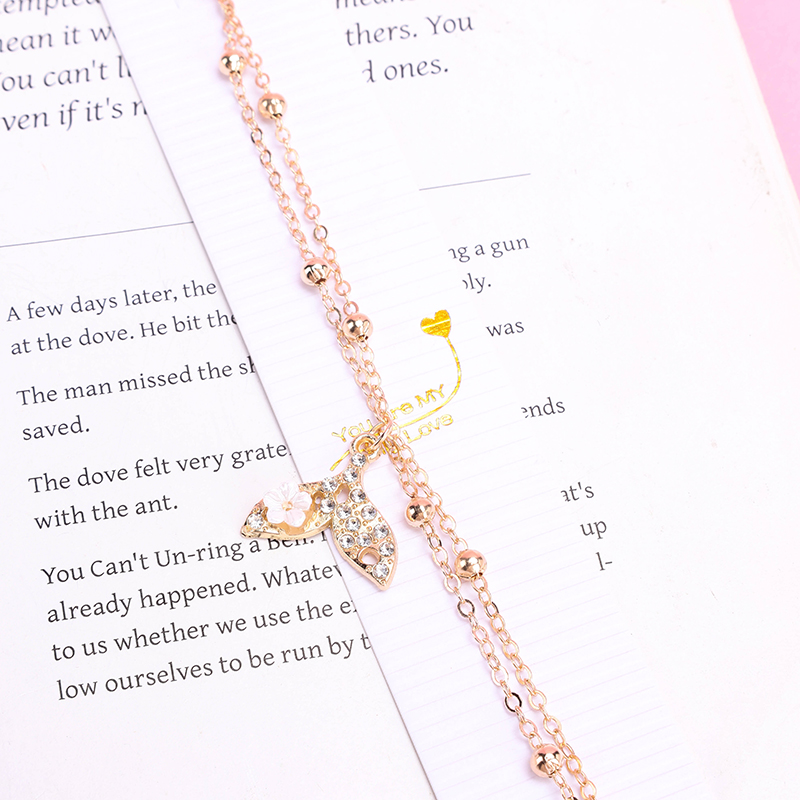 Alloy Flower Mermaid Tail Double Bracelet 4021001176
