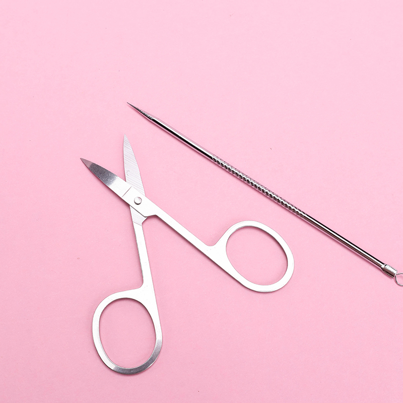 S-640 Eyebrow Scissors and Acne Needle Set Alloy