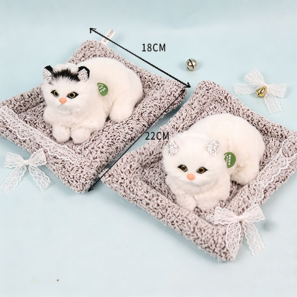 Rhinestone Small Cat Ornament Fabric Plastic Mar-22 105080001