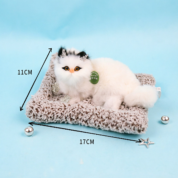 Rhinestone Small Cat Ornament Fabric Plastic Apr-22 105080002