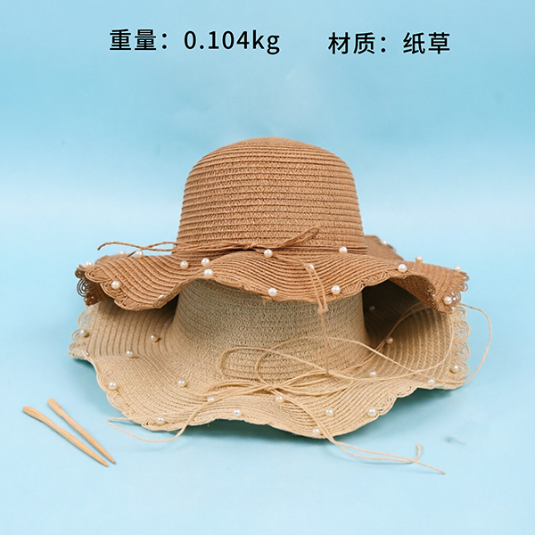 French Vintage Pearl Woven Hat