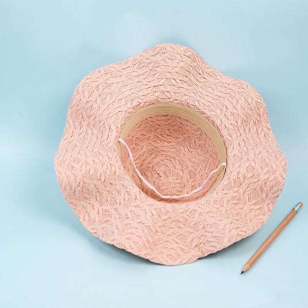 Wide Brim Woven Flower Hat