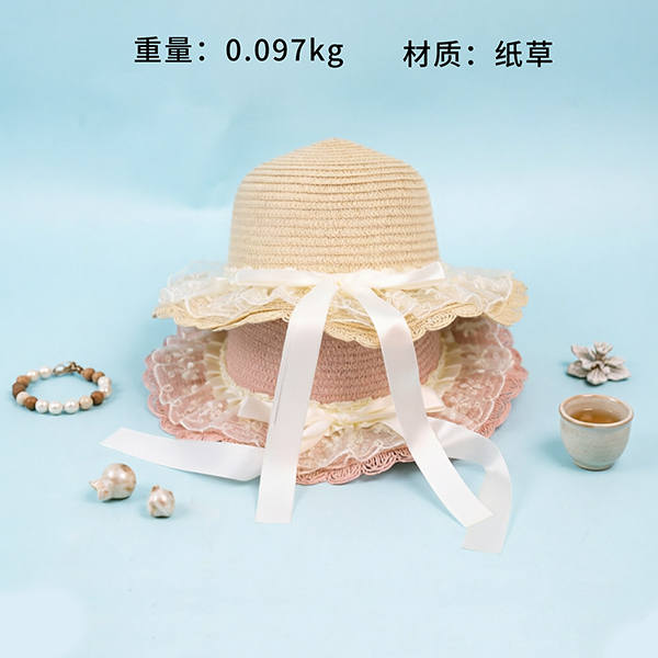 Children's Woven Bow Hat