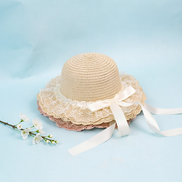 Children's Woven Bow Hat