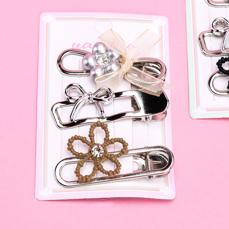 Bow Flower Duckbill Hair Clip