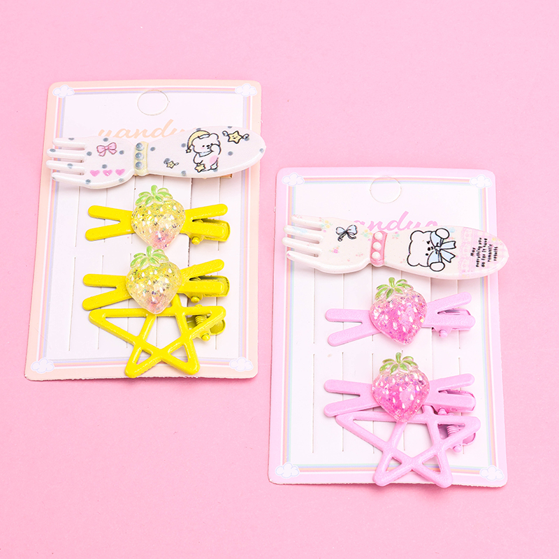 Cartoon Print Fruit Duckbill Hair Clip Alloy Resin 4010402769
