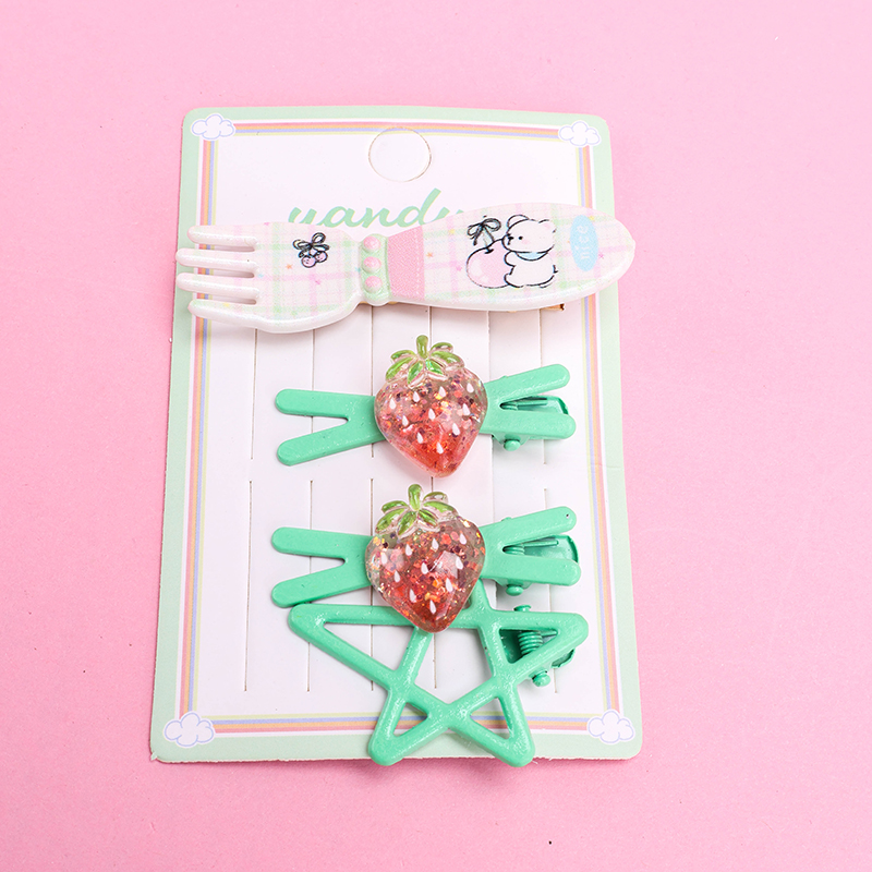 Cartoon Print Fruit Duckbill Hair Clip Alloy Resin 4010402769