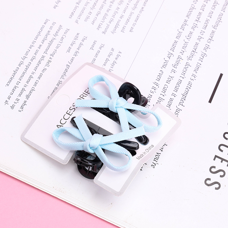 Double-Sided Bow Small Hair Claw Clip Plastic 4011900405