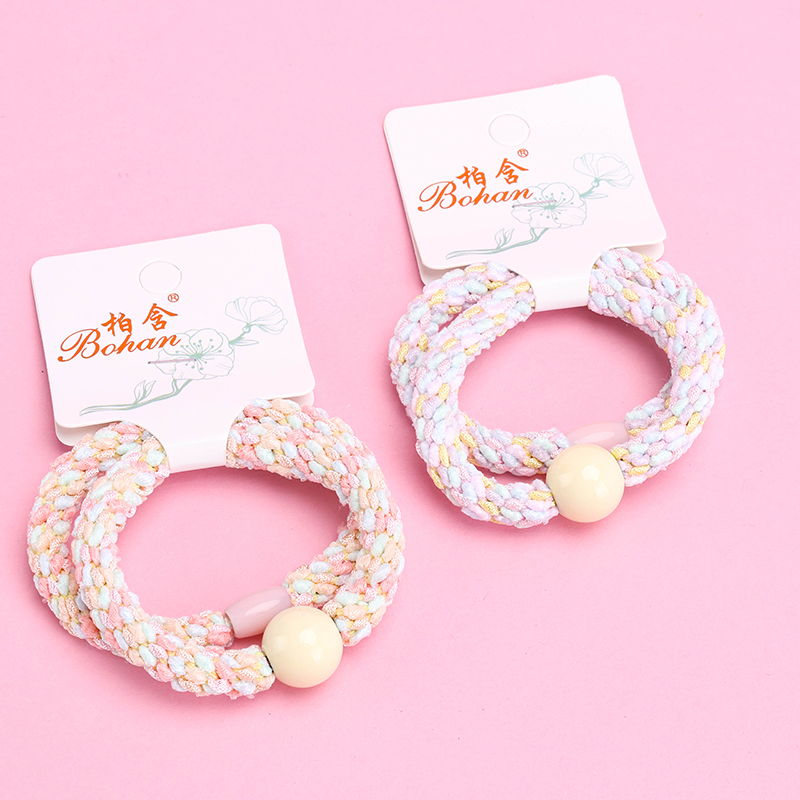 Dopamine Braided Thick Nylon Hair Ties 2-Pack