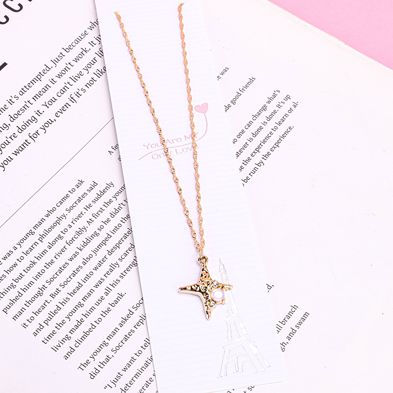 French Cat Eye Star Necklace