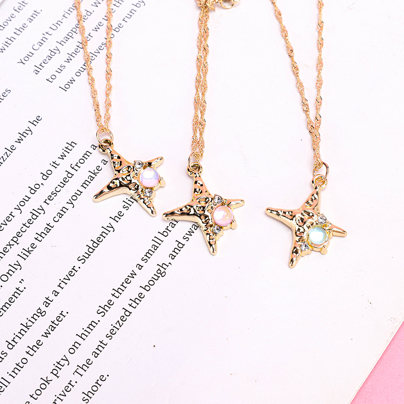 French Cat Eye Star Necklace